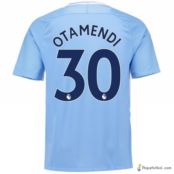 Camiseta Manchester City Replica Primera Ropa Otamendi 2017/18
